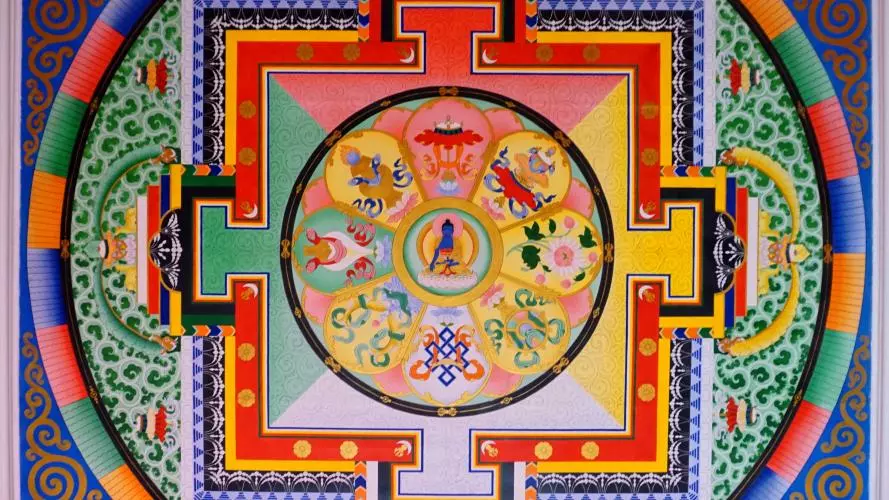 ceiling medicine buddha mandala