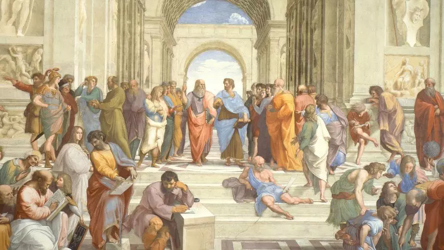 the school of athens by raffaello sanzio da urbino